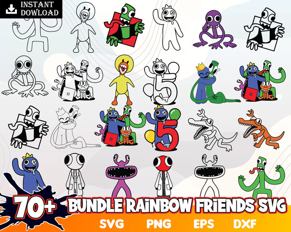 Rainbow Friends Bundle Svg, Rainbow Friends Svg, Rainbow Fri - Inspire  Uplift