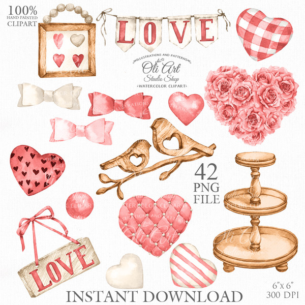 Pink Valentine pink elements clipart_1.JPG