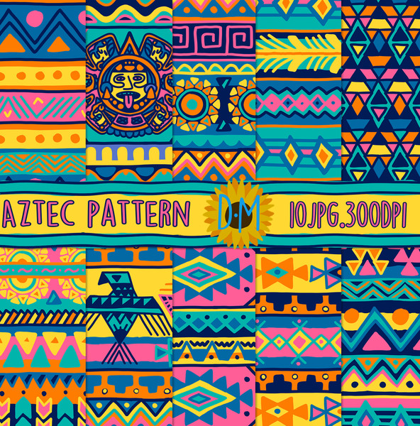 neon tribal patterns