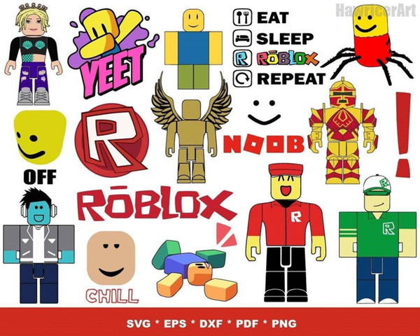 png/jpg/pdf Piggy Roblox game gaming, 6 characters in one design..INSTANT  DOWNLOAD, download file, digital file