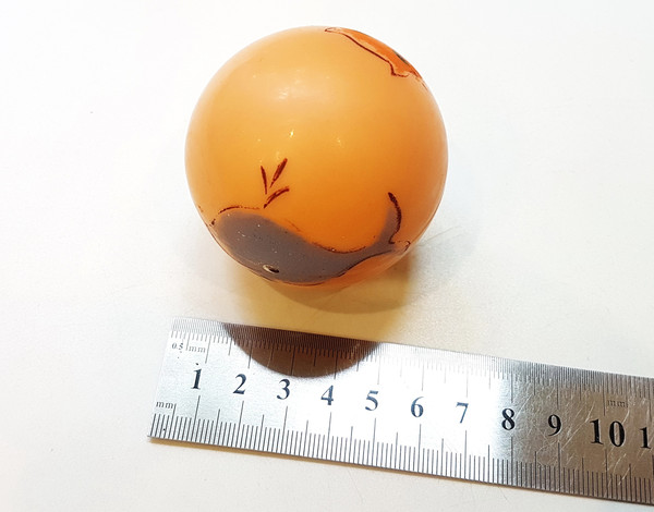 7 USSR Vintage Rubber Ball with squeaker and drawing USSR Toy 1980s.jpg
