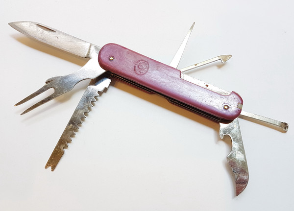 USSR Vintage Folding FISHING KNIFE Multitool Pocket Knife VO