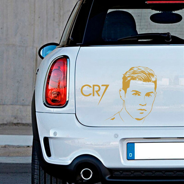 Mini Cristiano Ronaldo 'CR7' - Vector Sticker - Sticker Graphic - Auto,  Wall, Laptop, Cell, Truck Sticker for Windows, Cars, Trucks