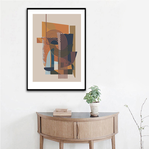 3 bright modern abstract posters