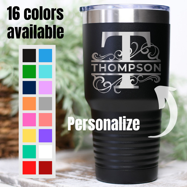 Custom Engraved 16oz Stainless Steel Mug, Design: CUSTOM