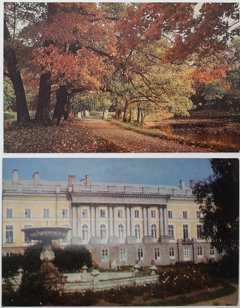 10 PUSHKIN vintage color photo postcards set views of town 1969.jpg