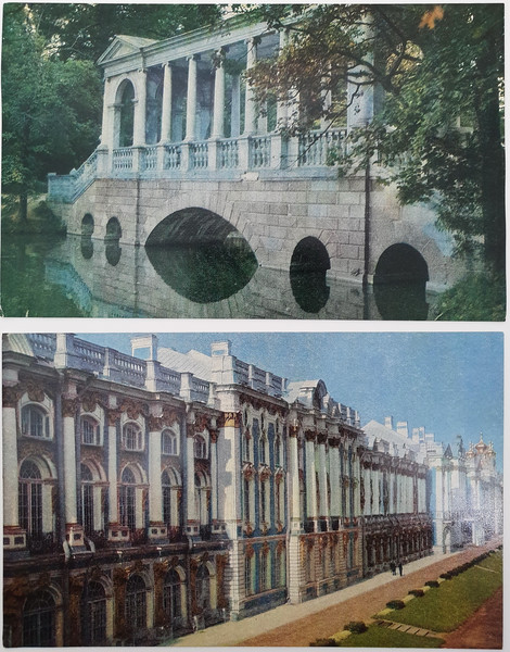 11 PUSHKIN vintage color photo postcards set views of town 1969.jpg