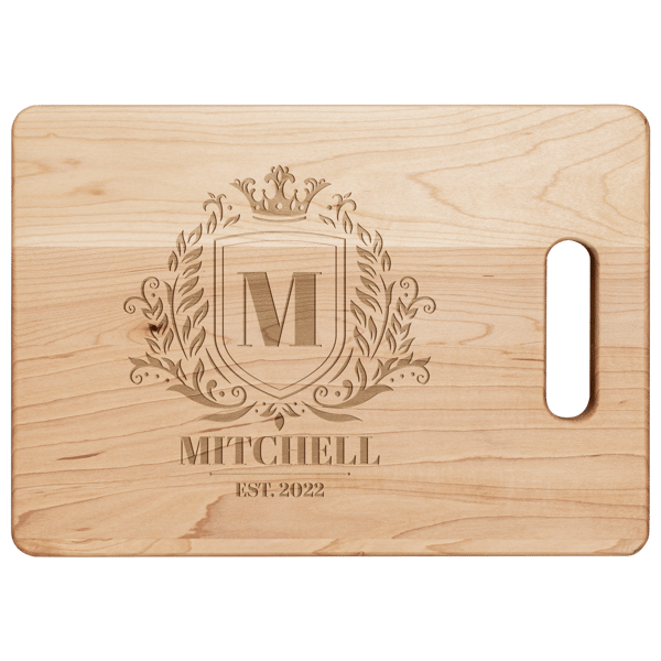 Personalized Kitchen Monogram cutting board Custom engraved - Inspire Uplift