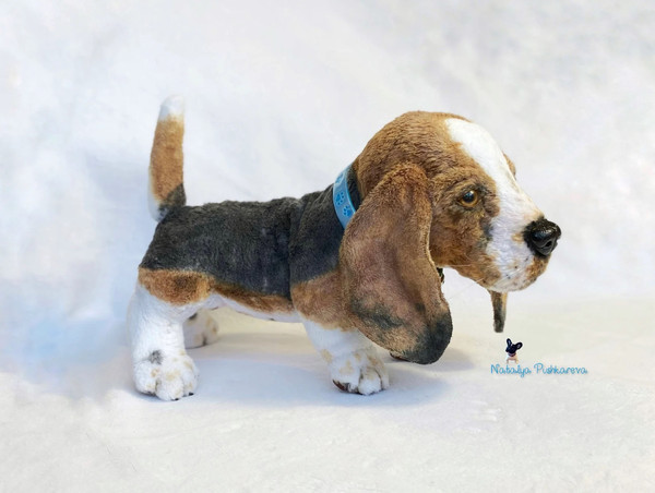 custom order basset-hound realistic stuffed dog - Inspire Uplift