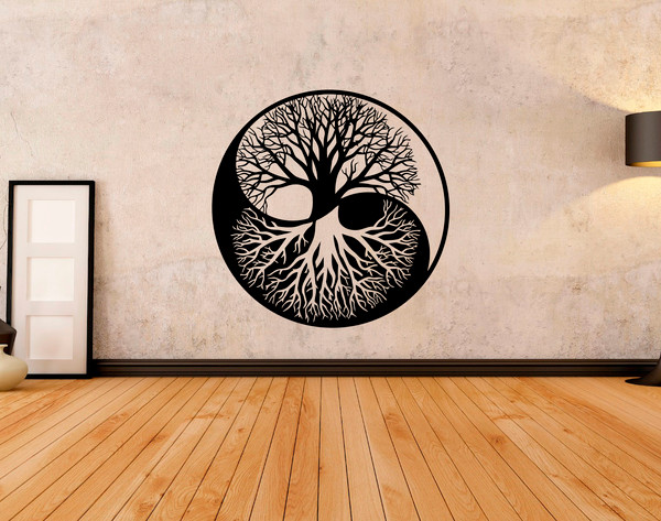 Yin Yang Sticker Symbol Tree