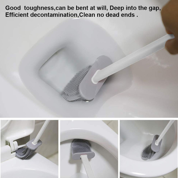 Disposable Toilet Brush Set No Dead Ends Toilet Brush Cleaning Brush Free  Punch Long Handle Bathroom Household Cleaning Tool