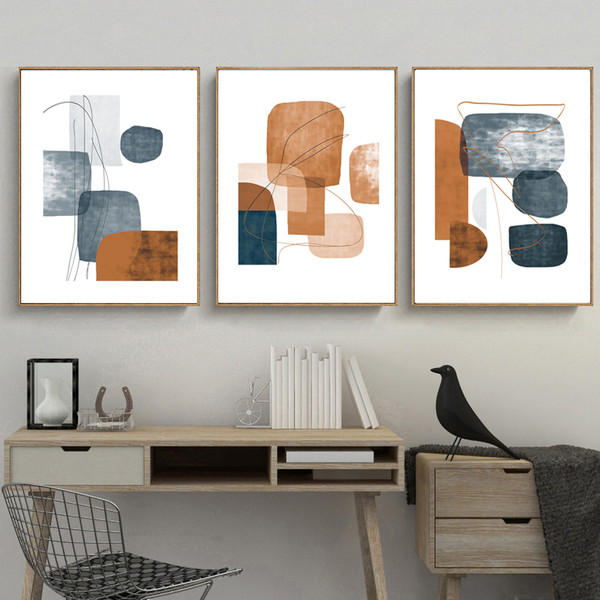 A set of three prints in an abstract style that you can download