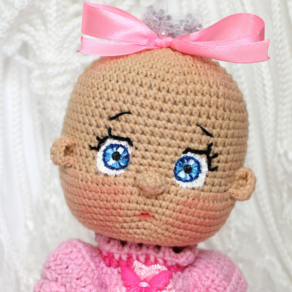 Embroidery eyes for crochet baby doll pattern PDF in English Amigurumi doll  eyes