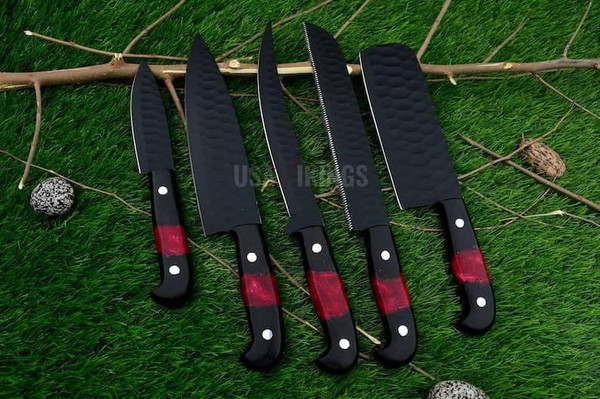 Damascus Chef Knife Set, Full Kitchen Knife Chef Set, (2).jpg