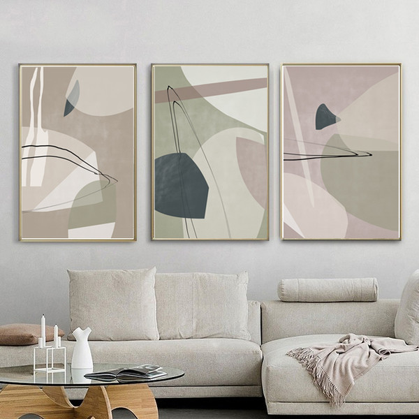 three abstract prints that can be downloaded