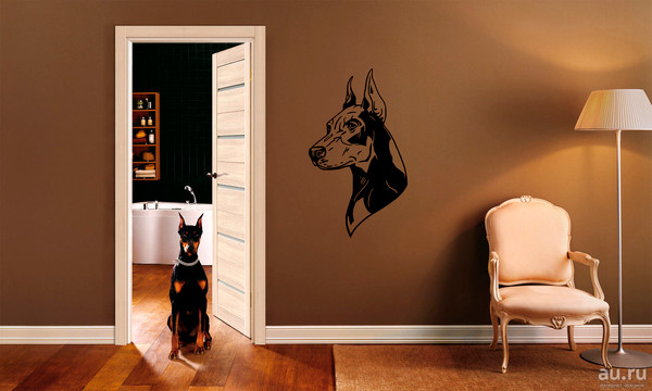 Doberman Dog Sticker Breed