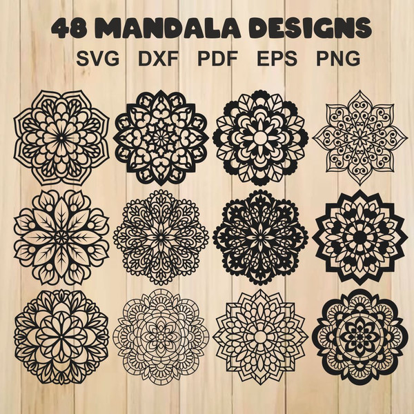 Mandala Template SVG Bundle For Laser Cutting, Cricut, Silho - Inspire ...