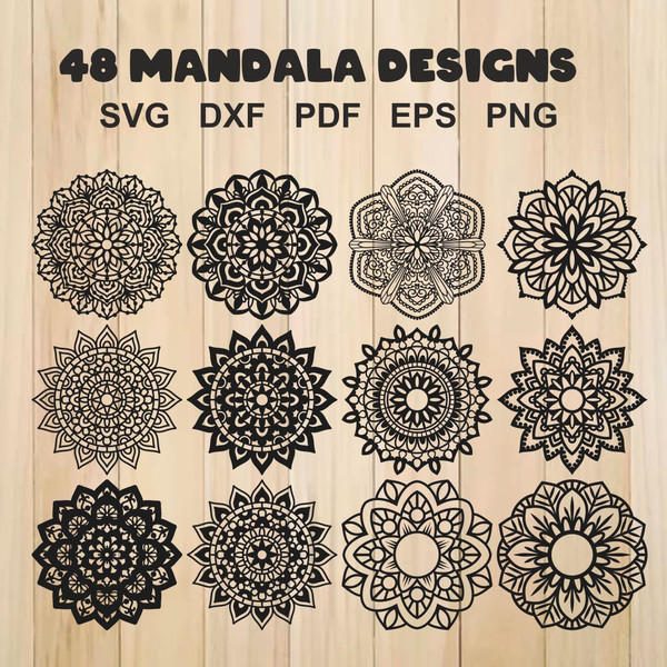 Mandala Template SVG Bundle For Laser Cutting, Cricut, Silho - Inspire ...