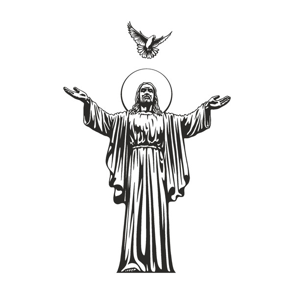 jesus silhouette clipart