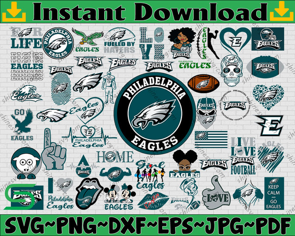 Philadelphia Eagles Football Logo Team Svg Graphic Designs Files