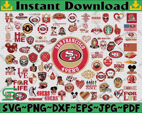 49ers Stickers, Unique Designs