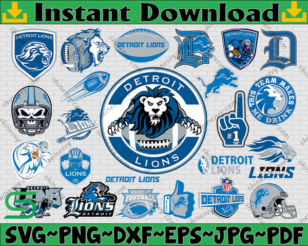 Bundle 24 Files Detroit Lions Football team Svg, Detroit Lions Svg, NFL  Teams svg, NFL Svg, Png, Dxf, Eps