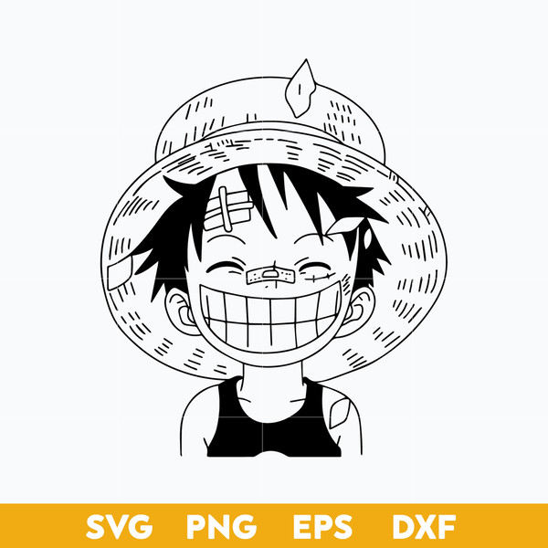 Monkey D. Luffy One Piece, Svg Png Dxf Eps Designs Download - free svg  files for cricut