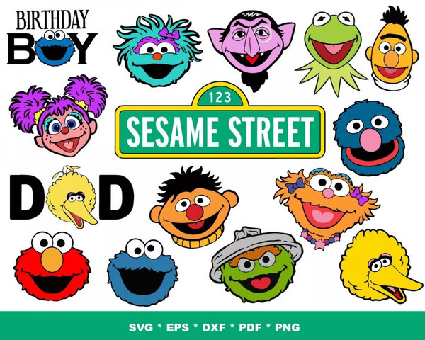 The Sesame Street Faces Sticker Bundle