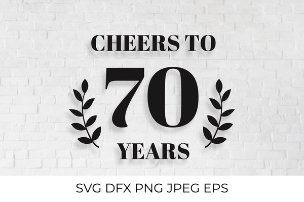 Premium Vector  Cheers to 70 years, 70th birthday celebration