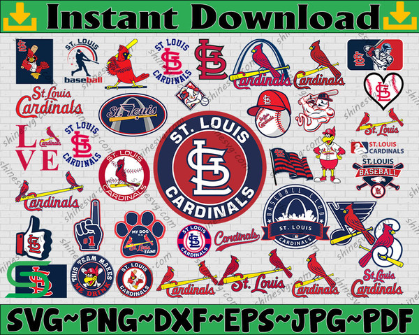 Bundle 39 Files St Louis Cardinals Baseball Team svg, St Lou - Inspire  Uplift