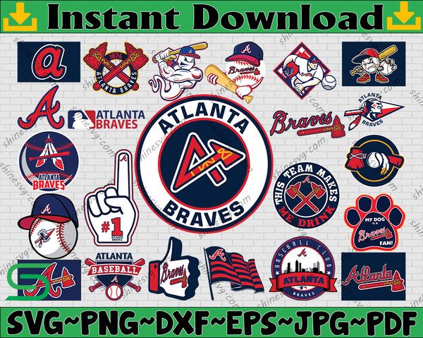 12 Styles MLB Atlanta Braves Svg, Atlanta Braves Svg, Atlanta