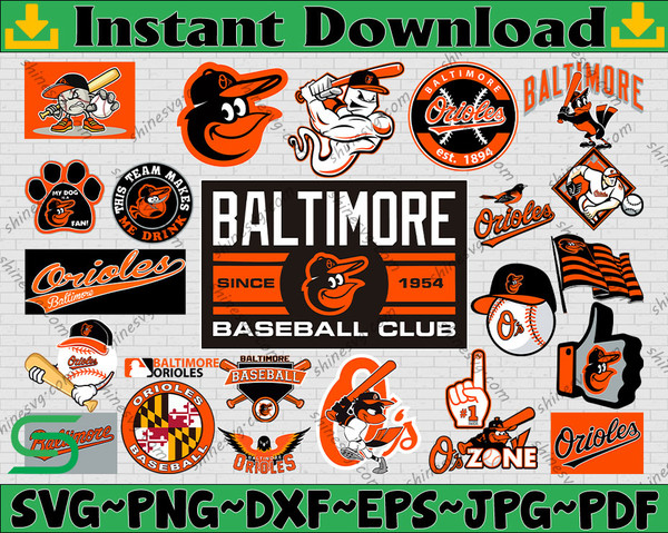 Bundle 35 Files Baltimore Orioles Baseball Team Svg, Baltimo - Inspire  Uplift