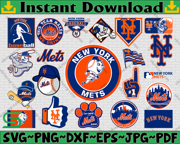 MLB Logo New York Mets, New York Mets SVG, Vector New York Mets Clipart New  York Mets Baseball Kit New York Mets, SVG, DXF, PNG, Baseball Logo Vector New  York Mets EPS