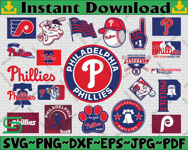 Philadelphia Phillies bundle svg dxf eps png file, MLB Svg, - Inspire Uplift