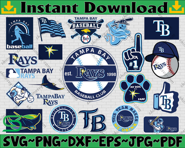 Tampa Bay Rays Baseball Team Svg, Tampa-Bay Rays Svg, Cricut, Silhouette  File, Bundles, Cutting file, Vector