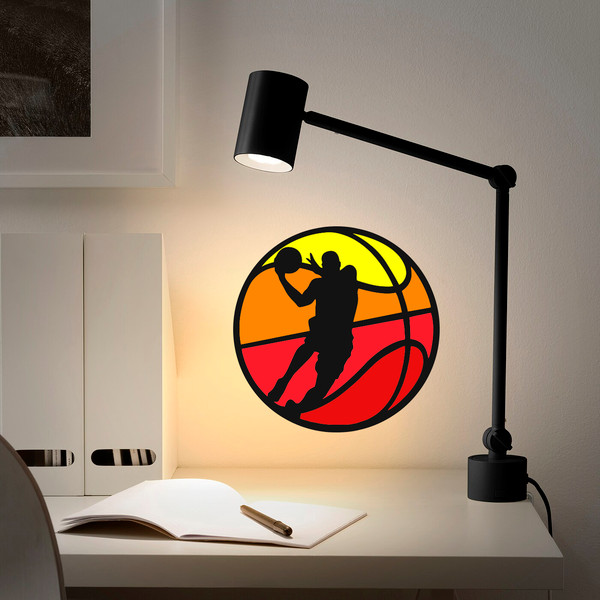 Basketball Ball Sticker NBA Sport Basketball Stars Wall Sticker Vinyl Decal Mural Art Decor Full Color Sticker