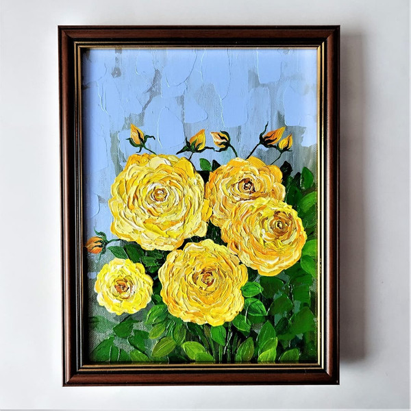 Handwritten-bouquet-of-yellow-english-roses-by-acrylic-paints-1.jpg