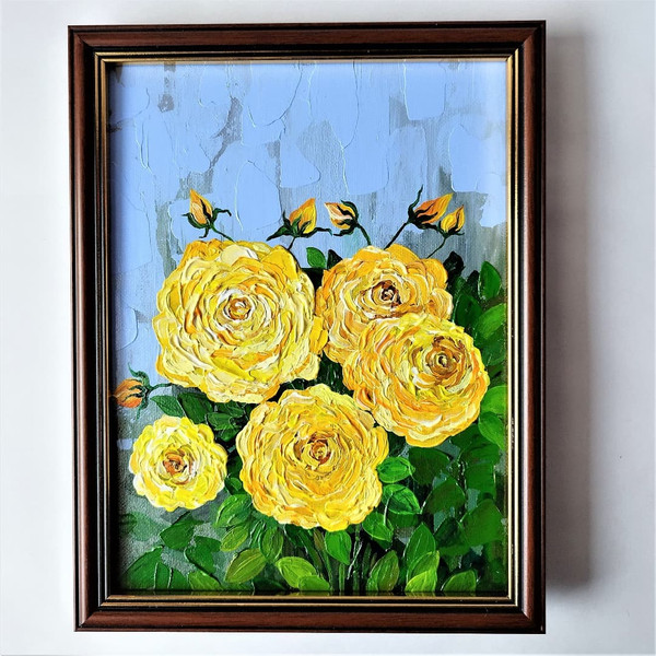 Handwritten-bouquet-of-yellow-english-roses-by-acrylic-paints-7.jpg
