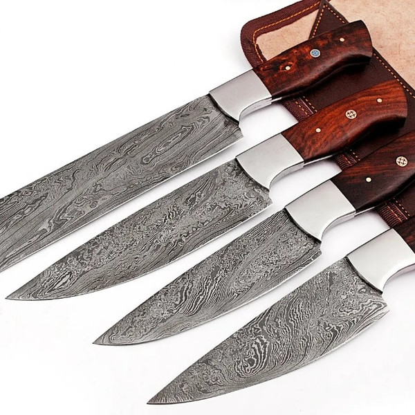 Professional Chef knives sets Damascus steel Knife sets of 5 - Inspire  Uplift