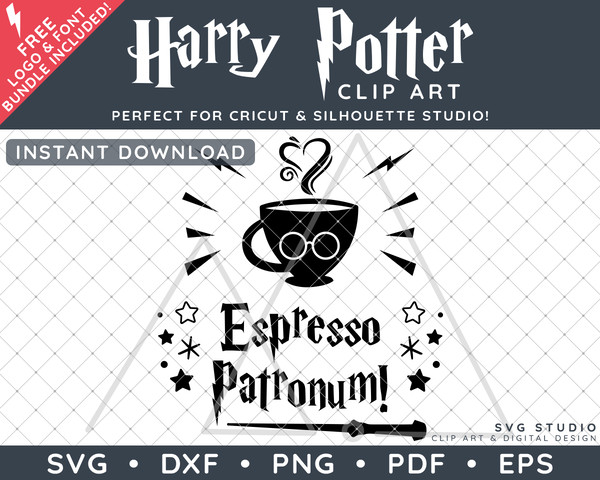 Espresso Patronum Harry Potter Coffee, Graphic Design Svg - free svg files  for cricut