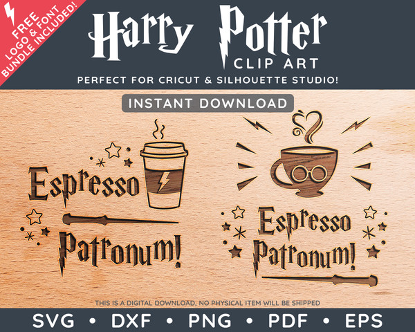 Espresso Patronum Harry Potter Coffee, Graphic Design Svg - free svg files  for cricut