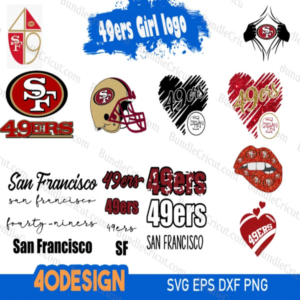 San Francisco 49ers Svg Bundle, 49ers Svg, San Francisco 49ers Logo, 49ers  Clipart, Football SVG bundle, Svg File for cricut, Nfl Svg