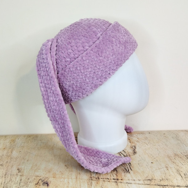 Fuzzy Bunny Ear Headband  Bunny ears headband, Crochet baby hat
