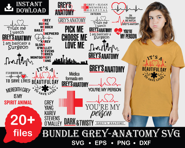 Greys Anatomy SVG Mega Bundle, PNG, Grey Sloan Memorial, You Are My Person Digital Download.jpg