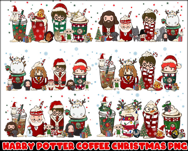 Christmas Harry Potter Digital Clipart, Harry Potter Clip Art