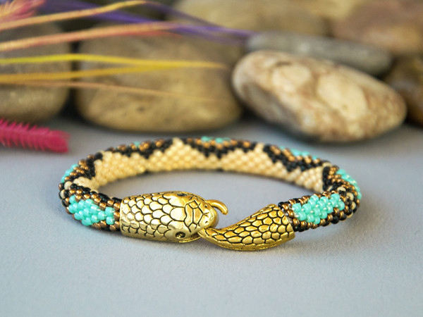 Bead crochet kit snake bracelet, Craft kit for adults, DIY j - Inspire ...