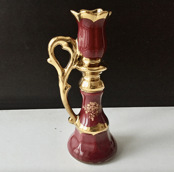 Russian Glazed Ceramic Candle Holder