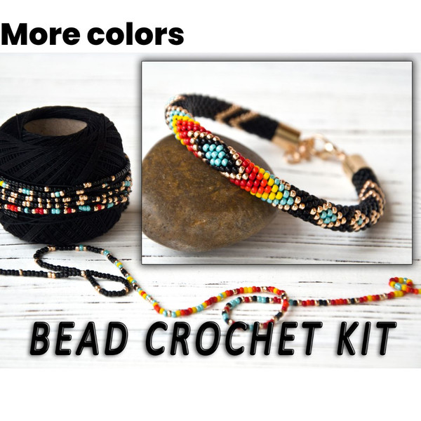 Jewelry Making Kit, Bead Crochet Kit, DIY for Adults, DIY ki