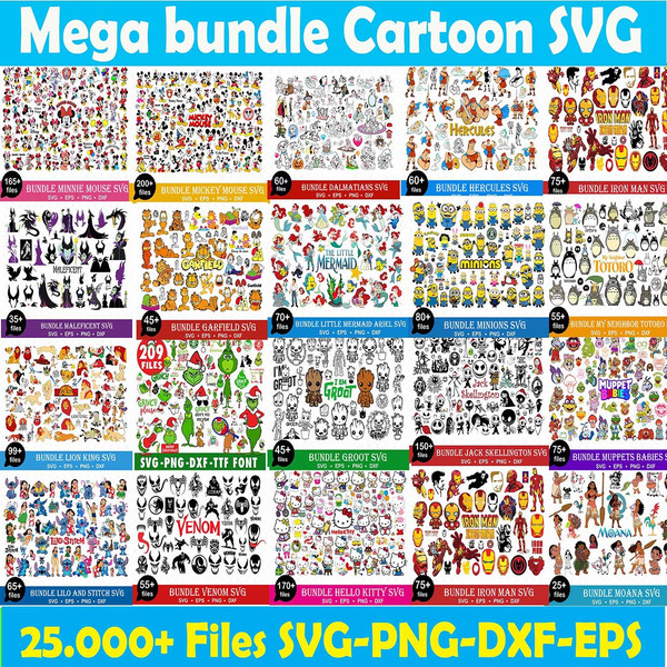 25k Files Cartoon Bundle SVG, Clipart, SVG Bundle, SVG for Tshirts, Looney Tune svg, svg Cartoon Bundle, Vectors svg, Vectors files, Vectors.jpg