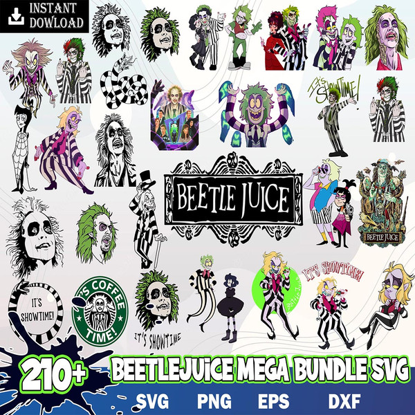 Beetlejiuce bundle svg, png, eps, dxf, Halloween svg images, Digital file, Digital download.jpg